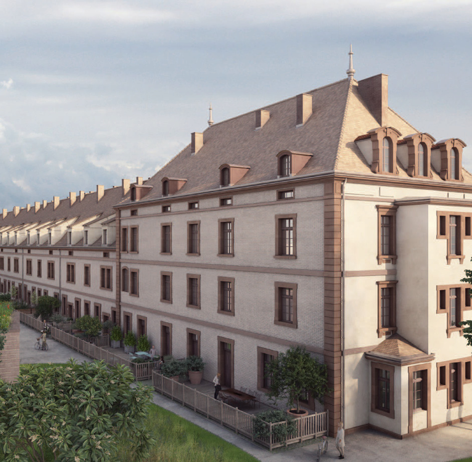 Ancienne Caserne Suzzoni – Vue de la rue Suzzoni